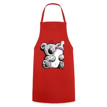Bébé koala - Tablier de cuisine - rouge - Devant - AI Model Male 185 dark (185cm)