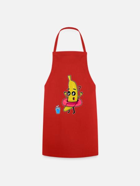 Lustige Banane - Kochschürze - Rot