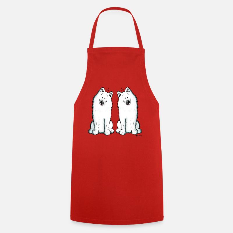 Samoyed Team - Samoyède - Tablier de cuisine - rouge
