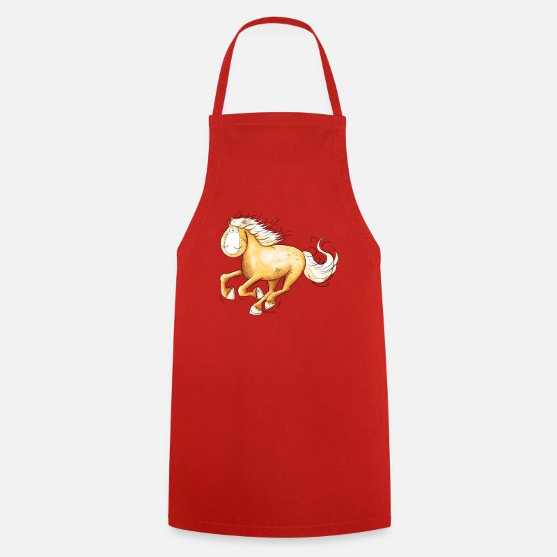 Haflinger Rapide I Bande Dessinée De Chevaux - Tablier de cuisine - rouge