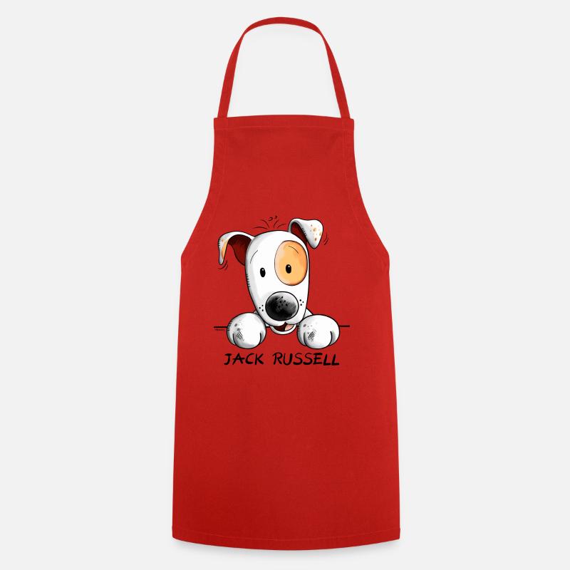 Funny Jack Russell Comic - Tablier de cuisine - rouge