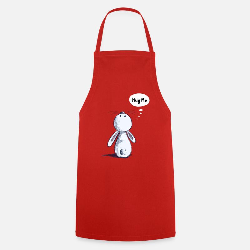 Hug Me Lapin - Tablier de cuisine - rouge