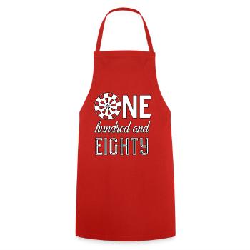 Darts darts - Cooking Apron - red - Front - AI Model Male 185 dark (185cm)