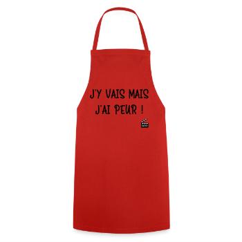 J'y vais mais j'ai peur ! Les Bronzés font du ski - Tablier de cuisine - rouge - Devant - AI Model Male 185 dark (185cm)