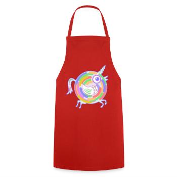 unicorn - Cooking Apron - red - Front - AI Model Male 185 dark (185cm)
