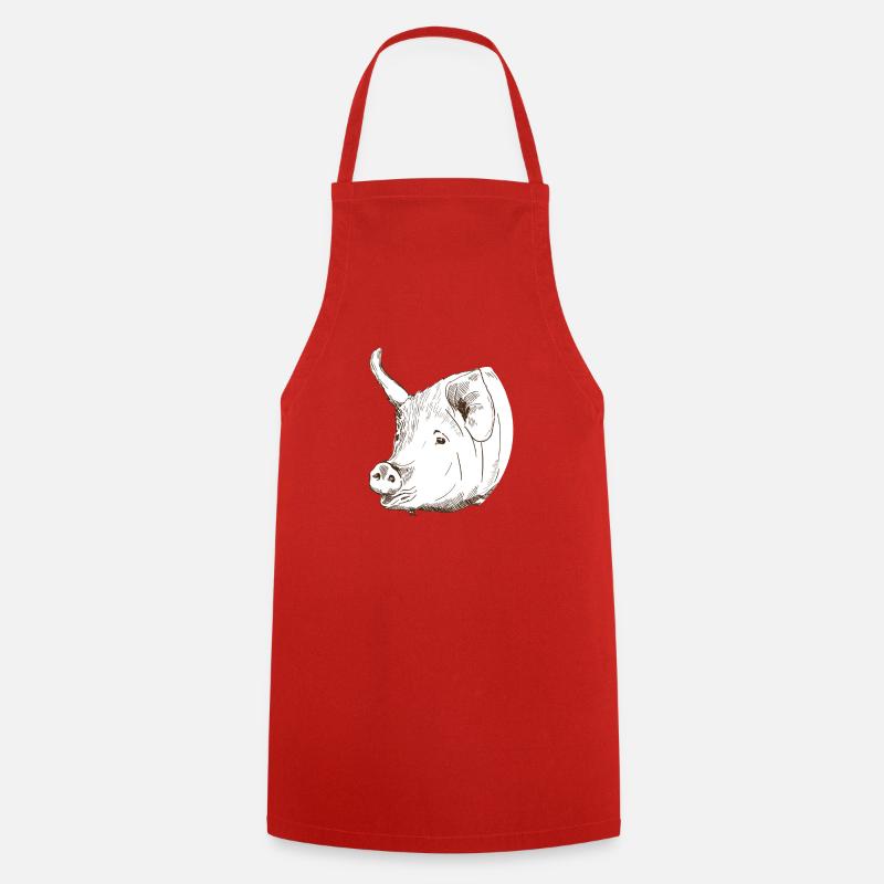 Pig - Cooking Apron - red