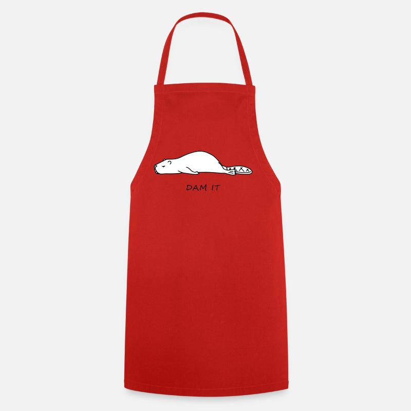 Drôle de castor - Tablier de cuisine - rouge