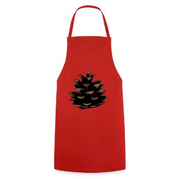 Pine cones tree nature forest trees nature lover - Cooking Apron - red - Front - AI Model Male 185 dark (185cm)