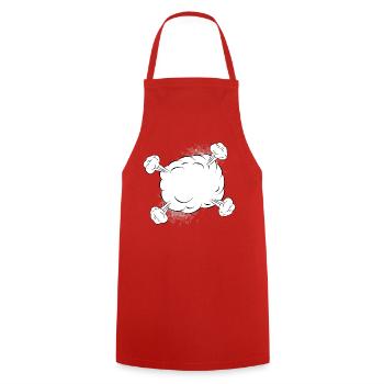 Leere Comic Kampf Wolke für eigene Texte & Motive - Kochschürze - Rot - Vorne - AI Model Male 185 dark (185cm)