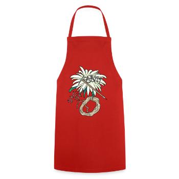 Mountaineer Outdoor Edelweiss Mountaineering Tyrol - Cooking Apron - red - Front - AI Model Male 185 dark (185cm)
