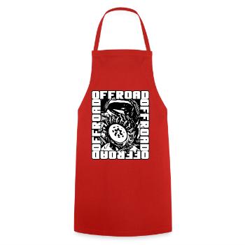 Offroad Truck 4x4 - Cooking Apron - red - Front - AI Model Male 185 dark (185cm)
