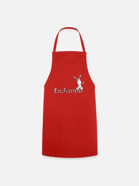 Eselflüsterer I Esel Tiermotiv - Kochschürze - Rot