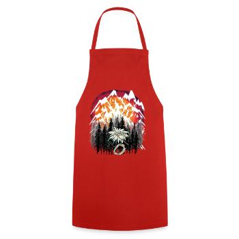 Mountains Mountaineering Extreme Sports Holiday Alps - Cooking Apron - red - Front - AI Model Male 185 dark (185cm)
