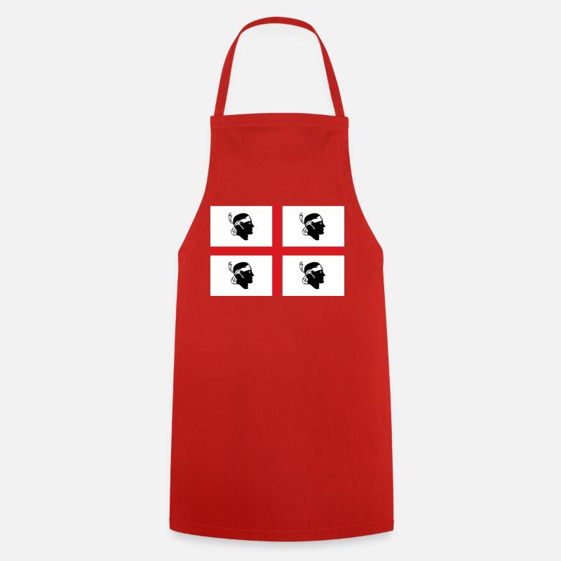 drapeau d’autocollant de Sardaigne autocollant drapeau Sardaigne - Tablier de cuisine - rouge