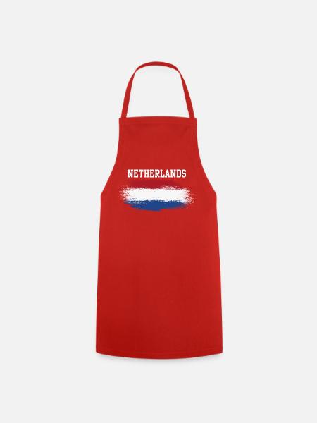Dutch Brush Flag - Kochschürze - Rot