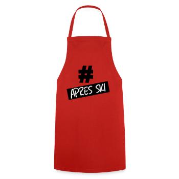 hastag apres ski - Tablier de cuisine - rouge - Devant - AI Model Male 185 dark (185cm)
