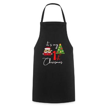 Mon premier Noël de Noël - Tablier de cuisine - noir - Devant - AI Model Male 185 dark (185cm)