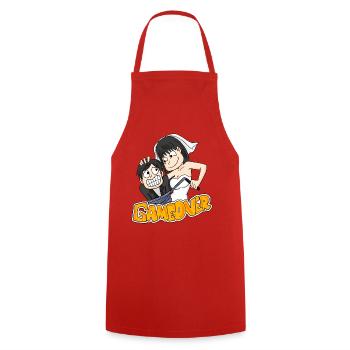 Game Over Hochzeit lustig Geschenk - Kochschürze - Rot - Vorne - AI Model Male 185 dark (185cm)