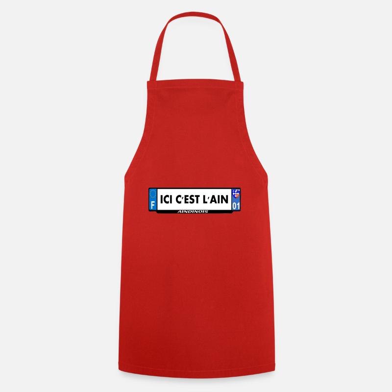 ici c'est l'ain - Tablier de cuisine - rouge