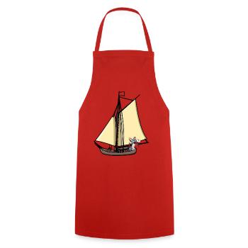 Maritim Sailor Sailing Ship Cat Not Maritim - Cooking Apron - red - Front - AI Model Male 185 dark (185cm)