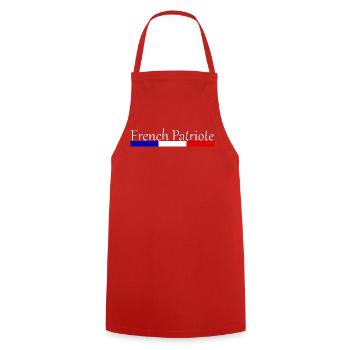 French Patriot Typography Blue White Red - Cooking Apron - red - Front - AI Model Male 185 dark (185cm)