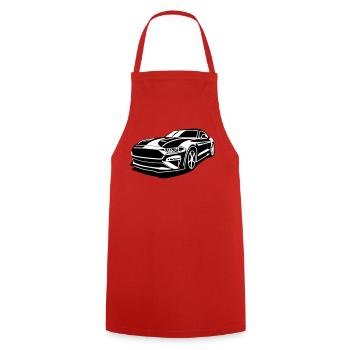GT 500 - Tablier de cuisine - rouge - Devant - AI Model Male 185 dark (185cm)