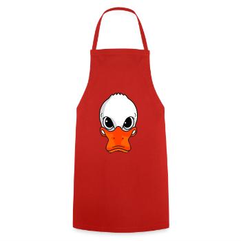 Evil Duck - Cooking Apron - red - Front - AI Model Male 185 dark (185cm)
