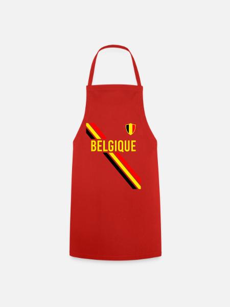 Voetbalvlag Belgique België België - Keukenschort - rood