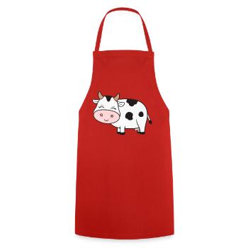 Cow Cows - Cooking Apron - red - Front - AI Model Male 185 dark (185cm)