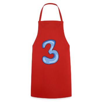 3 - Cooking Apron - red - Front - AI Model Male 185 dark (185cm)