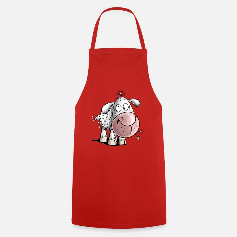 Crazy Sheep I Drôle de mouton - Tablier de cuisine - rouge