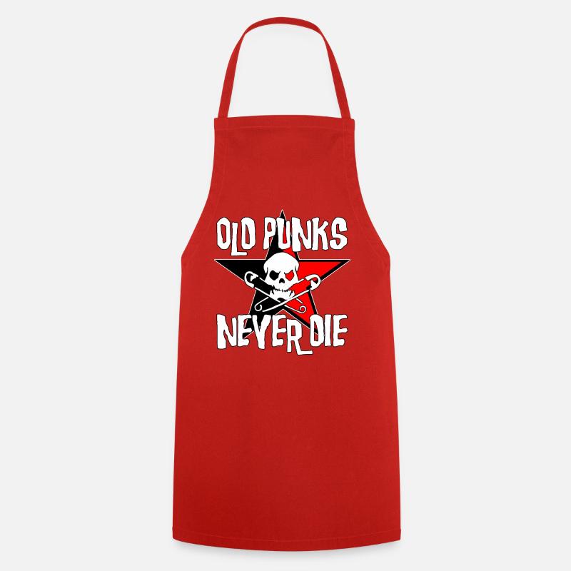 Old Punks Never Die - Kochschürze - Rot