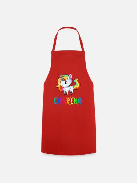 Einhorn Catrina - Kochschürze - Rot