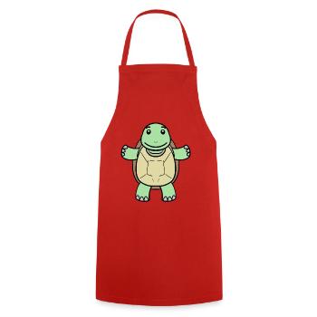 Turtle - Cooking Apron - red - Front - AI Model Male 185 dark (185cm)