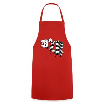 Bretagne - Tablier de cuisine - rouge - Devant - AI Model Male 185 dark (185cm)