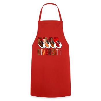 Diversity Sneakers - Sport - Cooking Apron - red - Front - AI Model Male 185 dark (185cm)