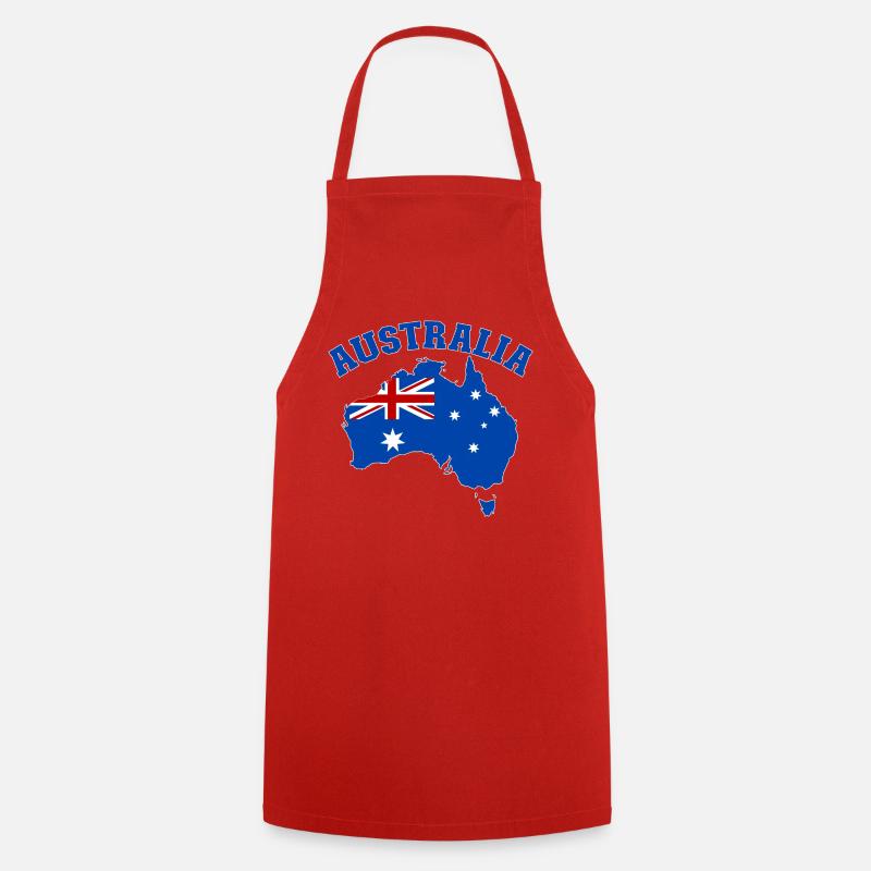 Australia Australia Flag - Cooking Apron - red