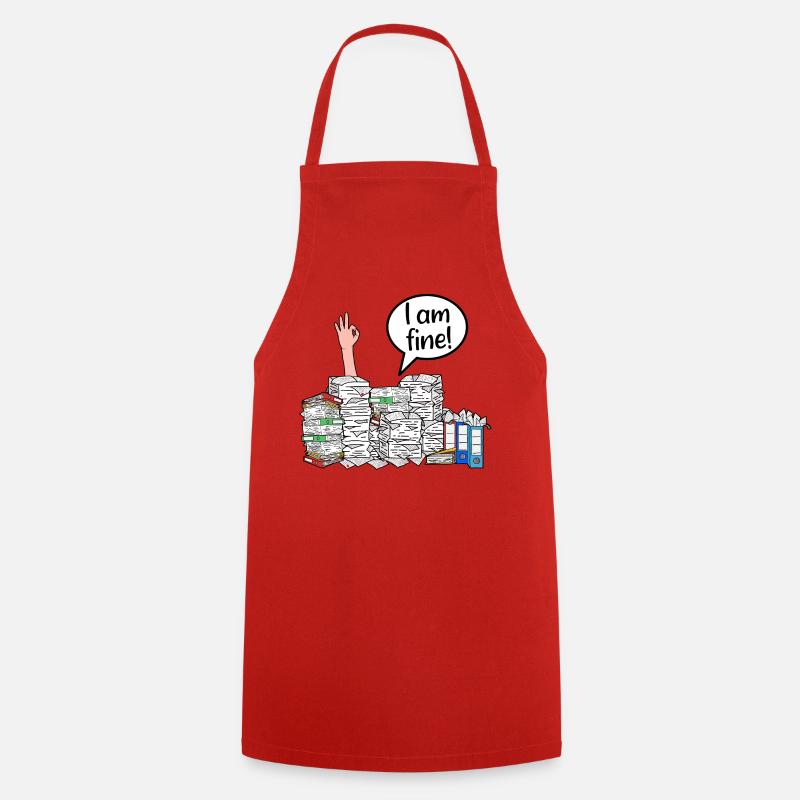 I am fine! - Cooking Apron - red
