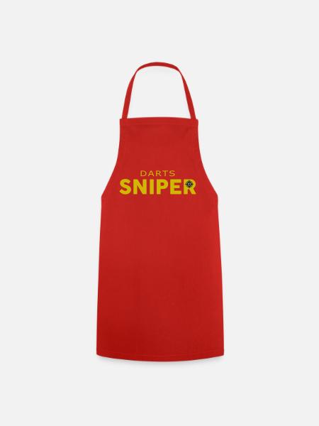 Darts Sniper - Präzisionsspieler Design - Kochschürze - Rot