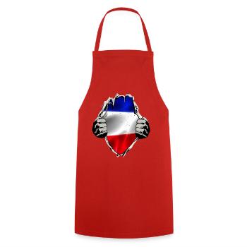 Blue White Red Flag Flag - Cooking Apron - red - Front - AI Model Male 185 dark (185cm)