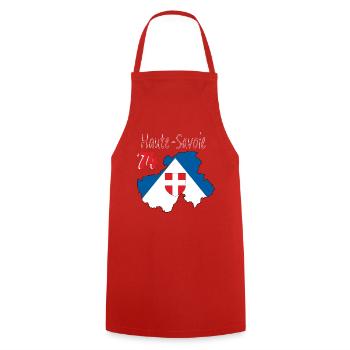Haute-savoie - Tablier de cuisine - rouge - Devant - AI Model Male 185 dark (185cm)