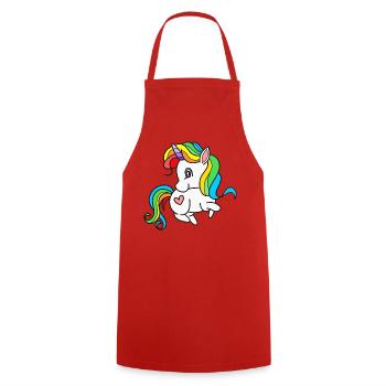 Licornes Licorne - Tablier de cuisine - rouge - Devant - AI Model Male 185 dark (185cm)