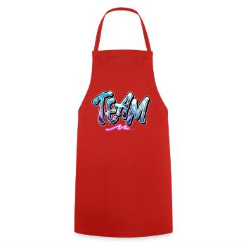 Team - Cooking Apron - red - Front - AI Model Male 185 dark (185cm)
