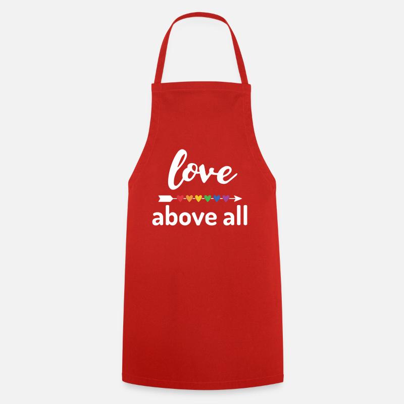 Love Above All - Cooking Apron - red