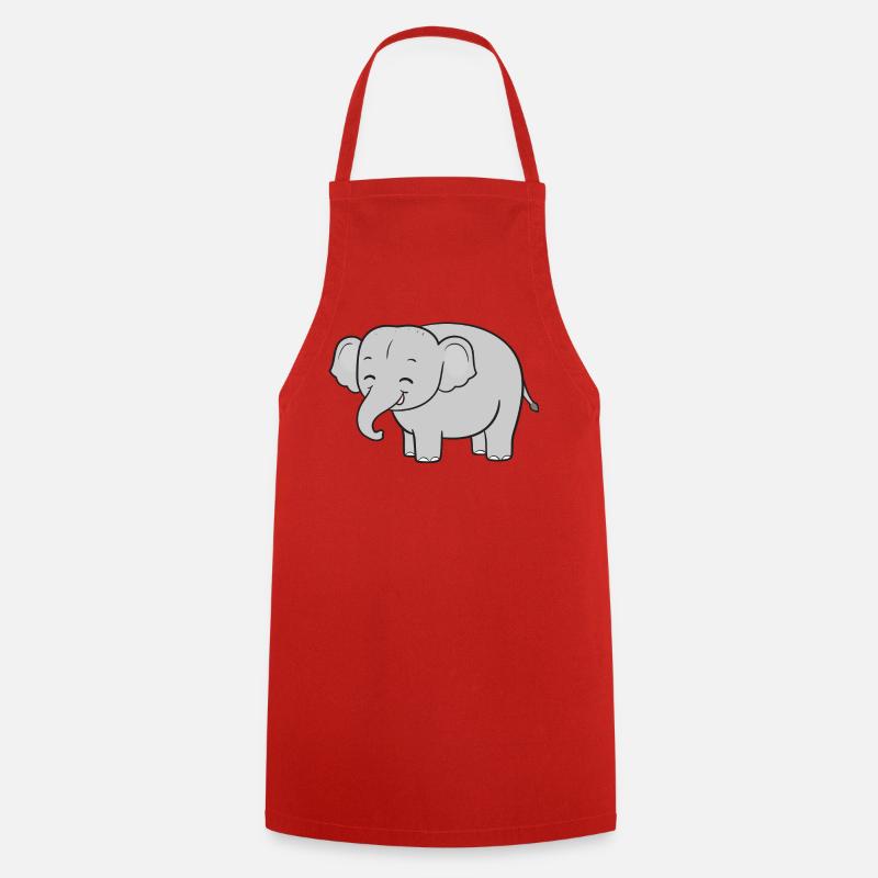 Éléphants éléphants - Tablier de cuisine - rouge