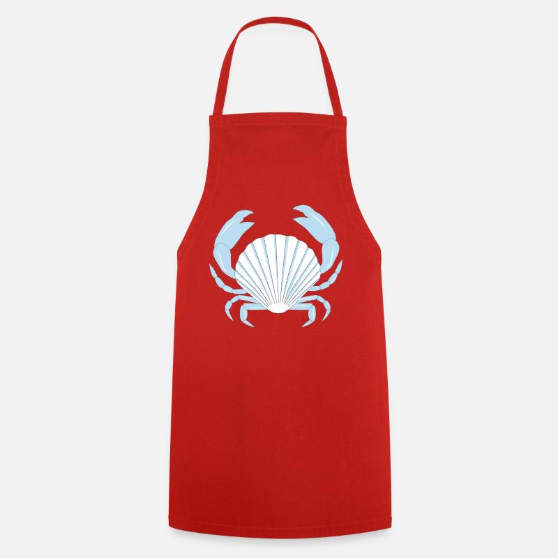 Crabe bleu - Tablier de cuisine - rouge