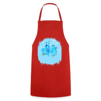Dauphin mystique avec des taches d’eau - Tablier de cuisine - rouge - Devant - AI Model Male 185 dark (185cm)