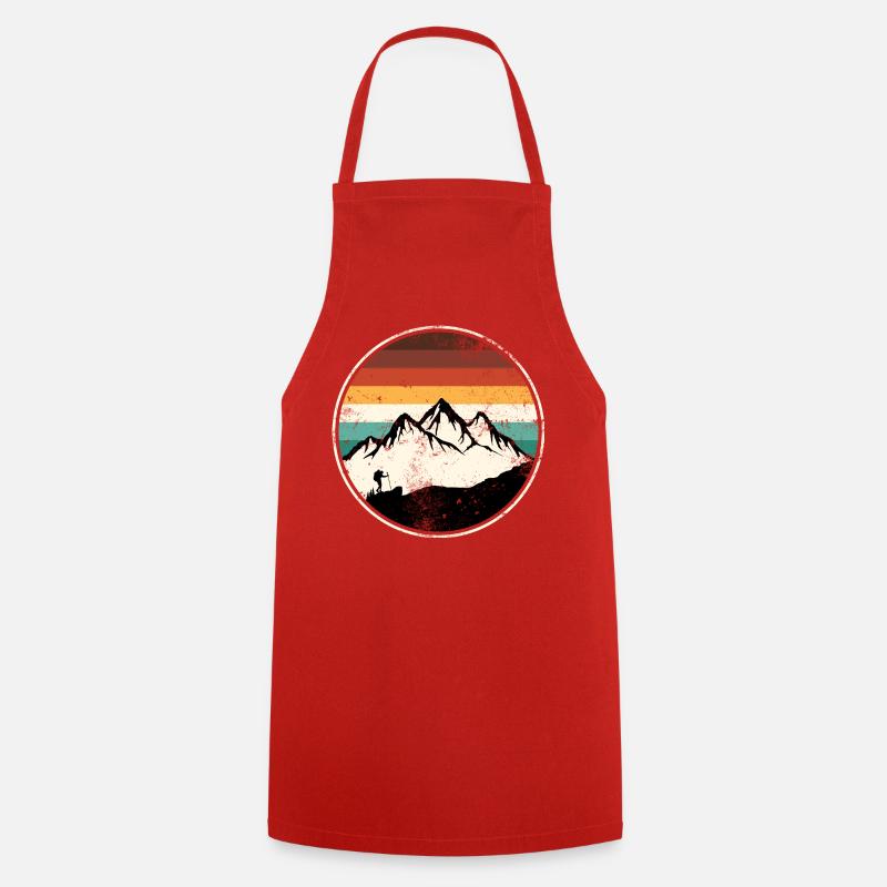 Rond du sentier Retro Peak - Tablier de cuisine - rouge