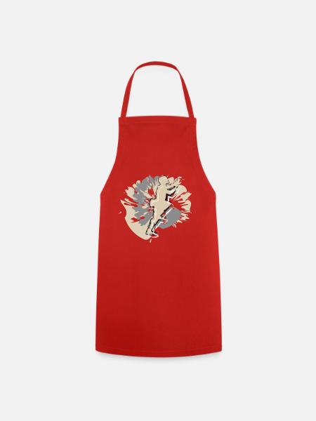 Valentine's Day climbing for men - Cooking Apron - red