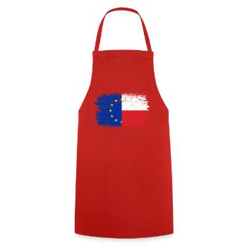 EU-France Flag Fusion - Cooking Apron - red - Front - AI Model Male 185 dark (185cm)